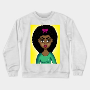 cute black girl art Crewneck Sweatshirt